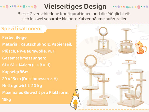 Umbaubarer Kratzbaum