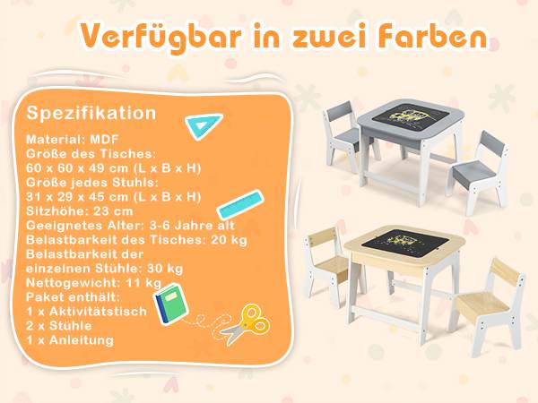 Praktischer Kindertisch