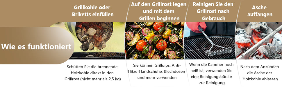 Holzkohlegrill Offset-Raucher mit Abdeckung