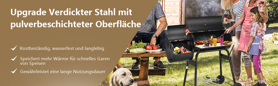 Kocher mit Seitenfeuerbox