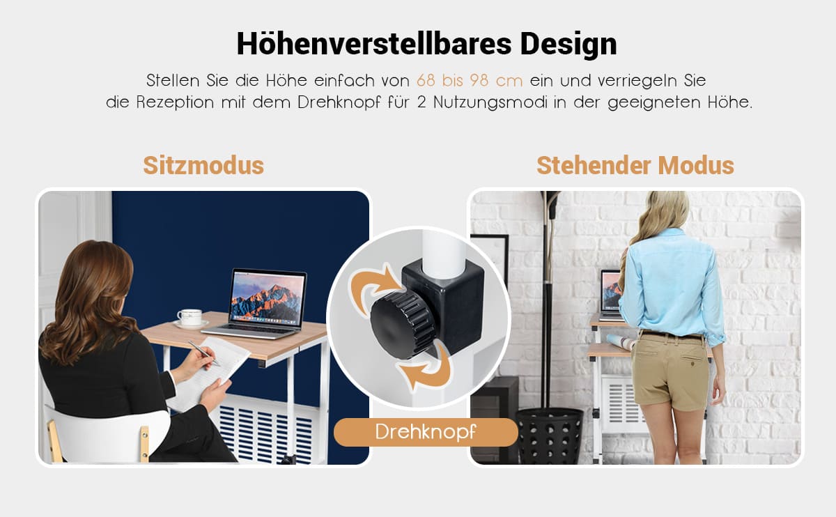 computertisch mit tastaturauszug