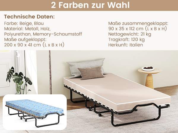 Leichtes Klappbett