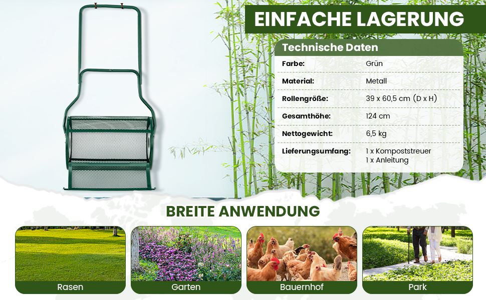 Düngemaschine mit U-förmigem Griff