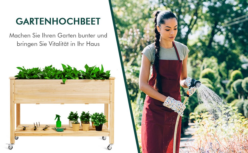 Pflanzbeet mit Regal