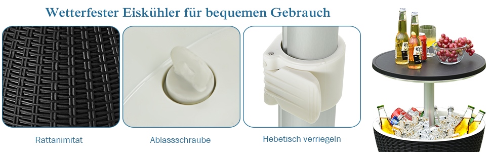 45L terrassentisch zum kühlen outdoor