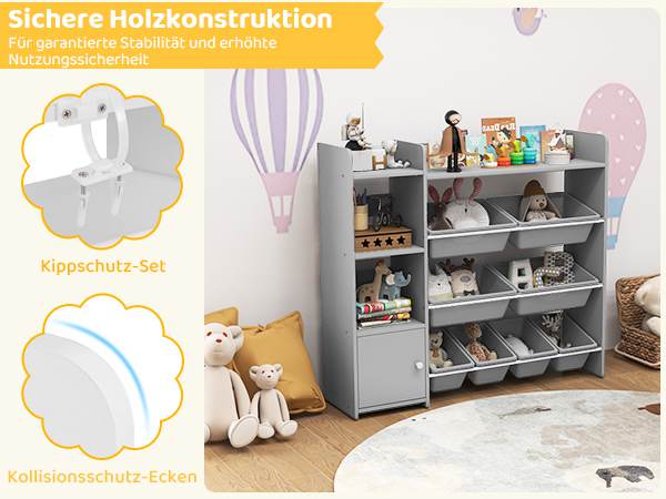 Praktisches Spielzeugregal