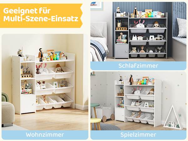 Praktisches Spielzeugregal