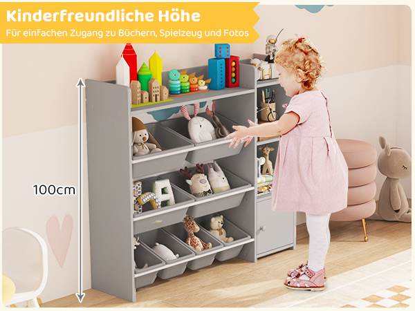 Praktisches Spielzeugregal