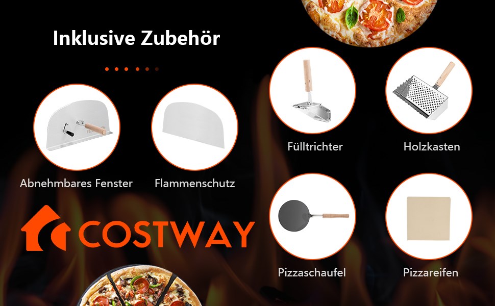 einfach einzurichtender mobiler Pizzaofen im Freien