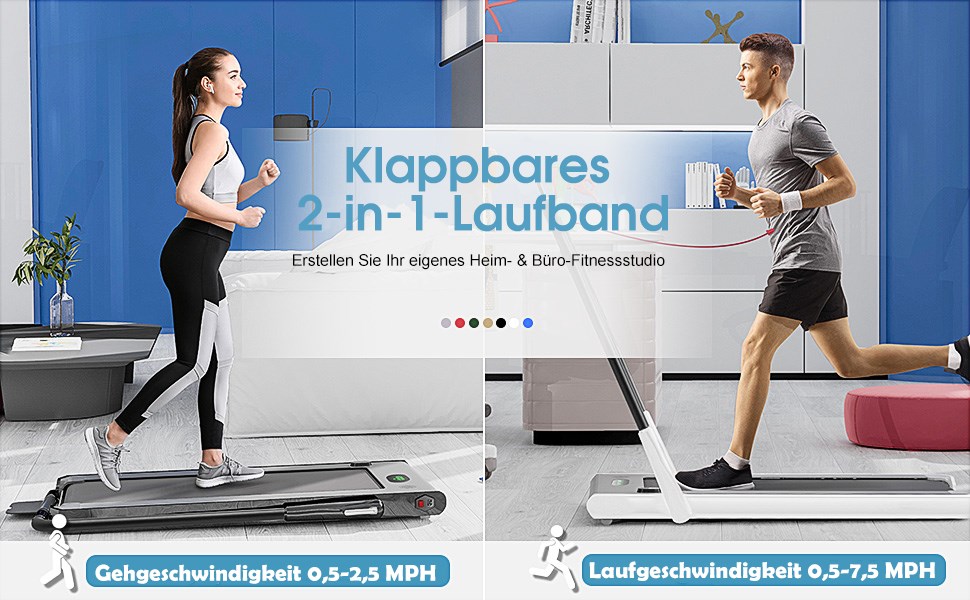 klappbares laufband