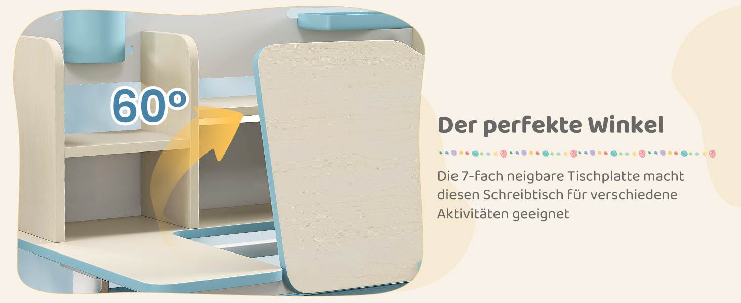 Höhenverstellbarer Kinderschreibtisch