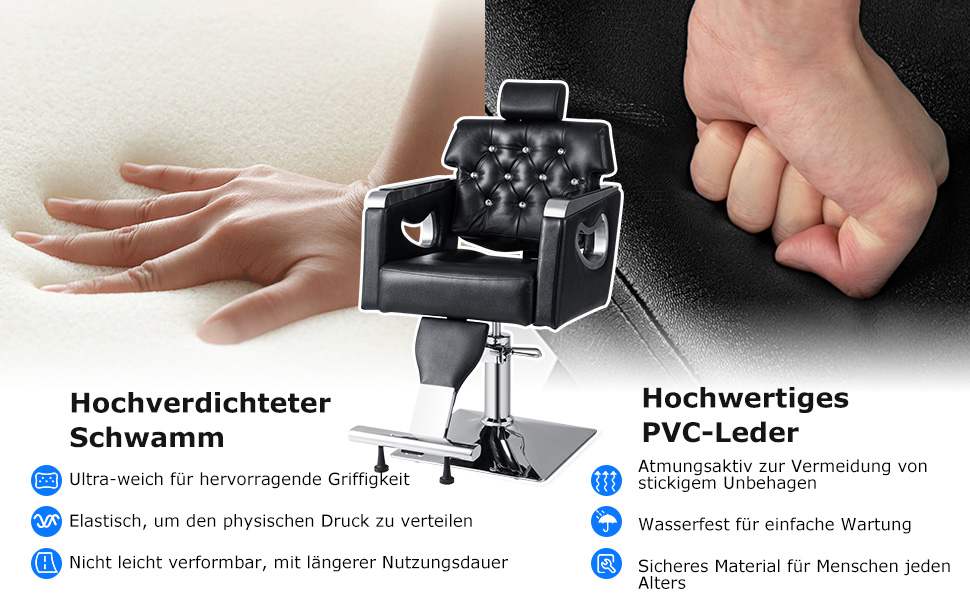 Höhenverstellbarer Friseurstuhl