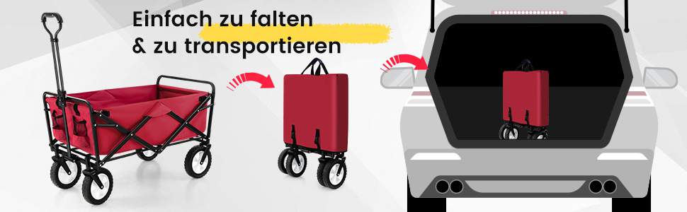Komfortabler Strandwagen