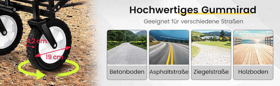 Komfortabler Strandwagen
