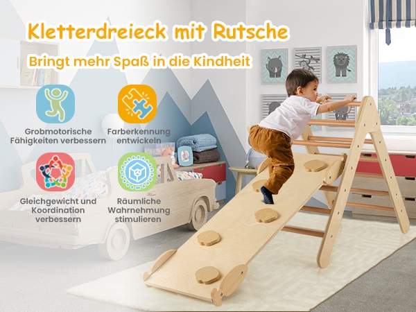 Dreieckiges Klettergerüst mit Rampe