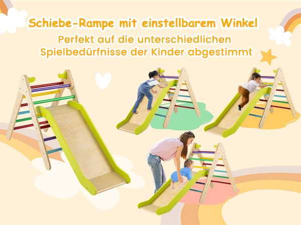 Dreieckiges Kletterspielzeug aus Holz
