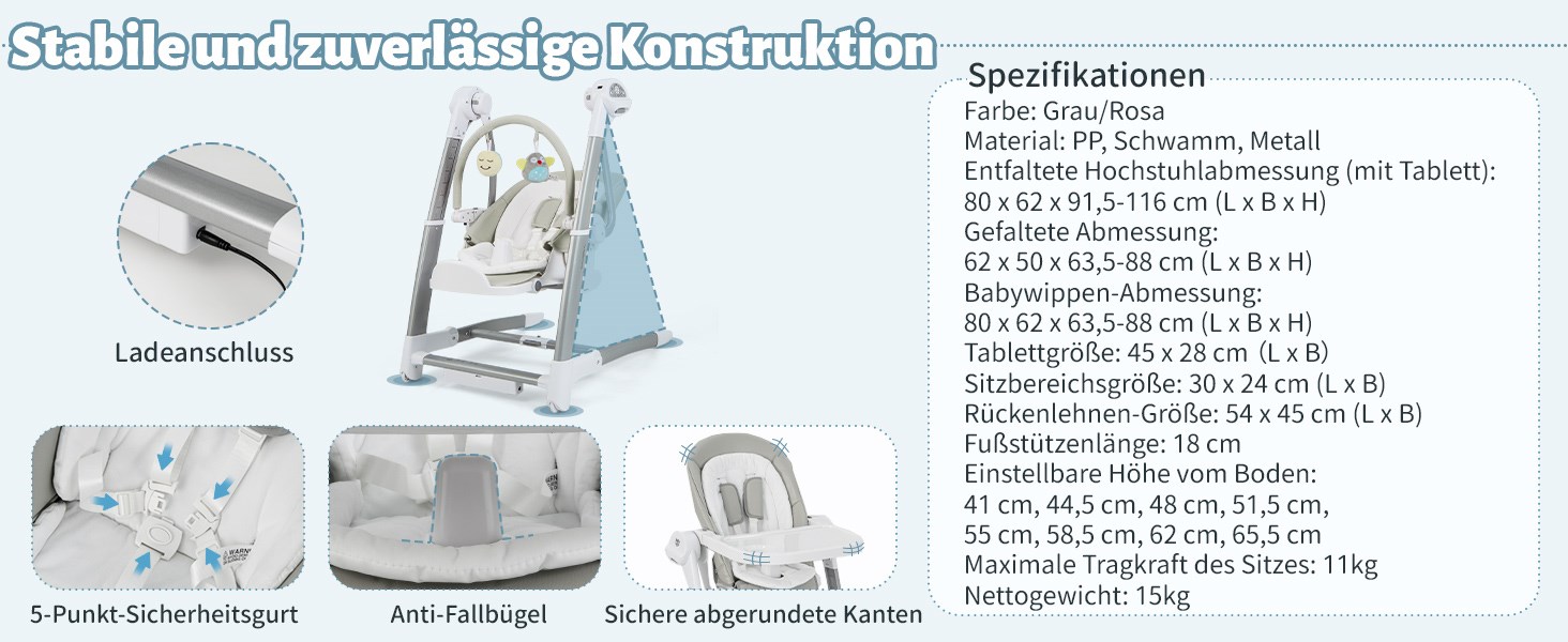 klappbare Babyschaukel für Neugeborene