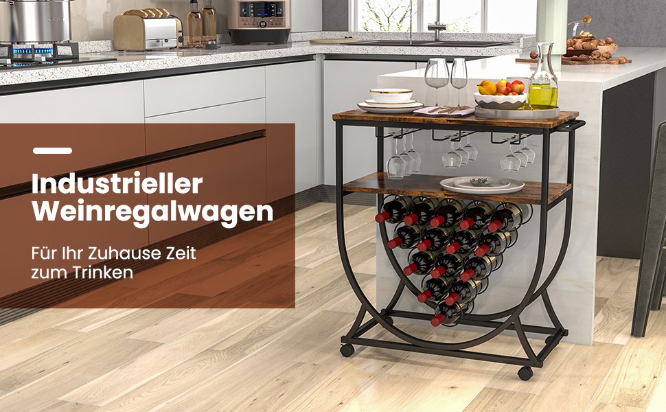 Weinwagen auf Rädern