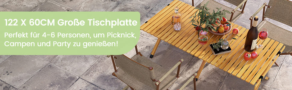 tragbarer Picknicktisch mit Tragetasche