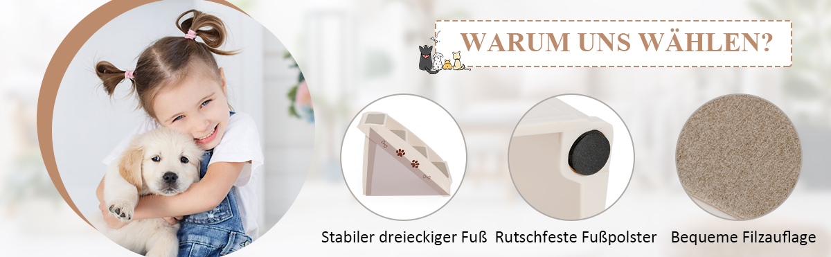 4-stufige hundetreppe