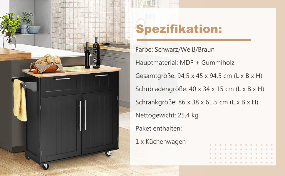 Kücheninsel und -wagen