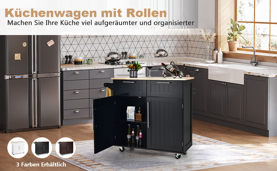 rollende Kücheninsel auf Rädern