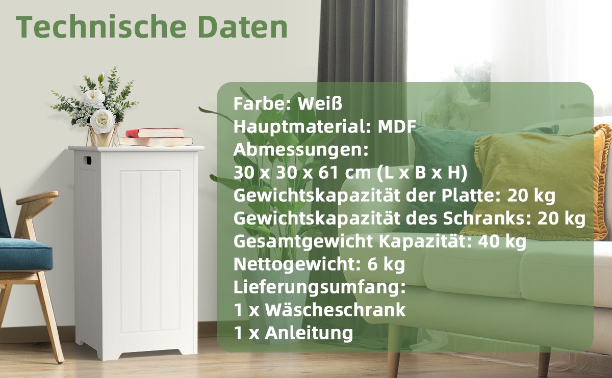 freistehender Wäscheschrank