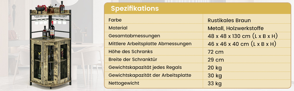 Spirituosenschrank für die Hausbar