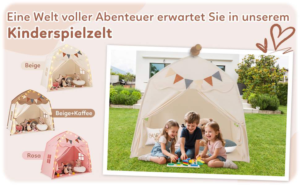 Gemütliches Kinderzelt