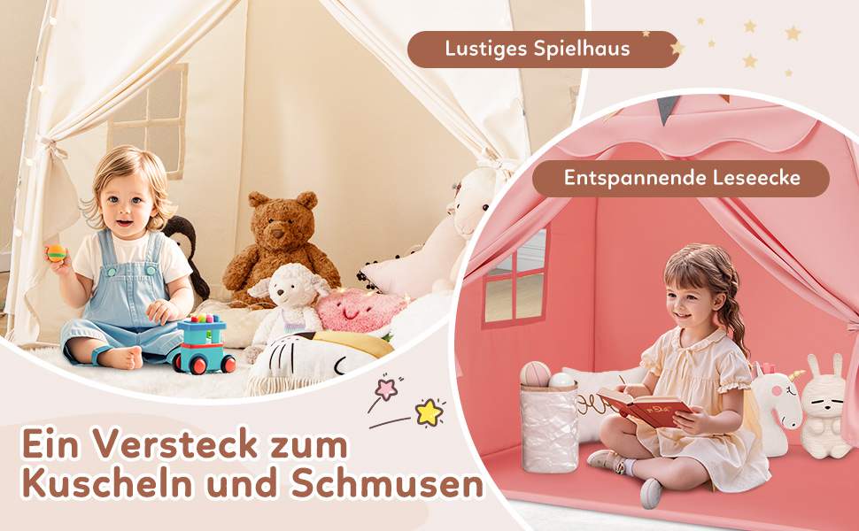 Gemütliches Kinderzelt