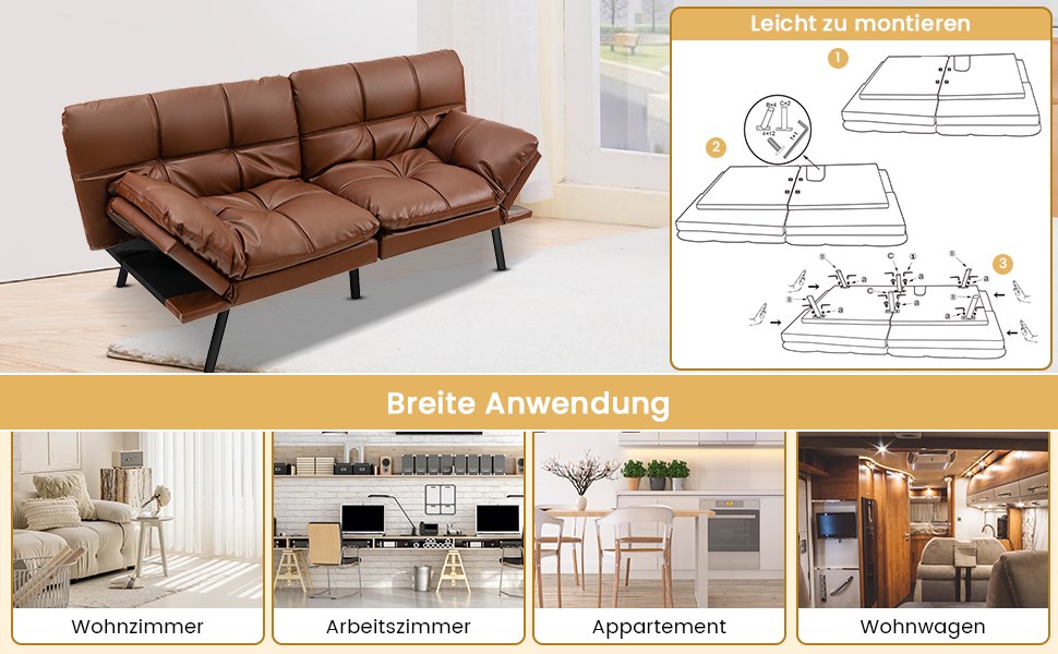 loungesofa mit 6 stützbeinen