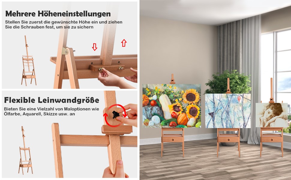 holzstaffelei zum malen