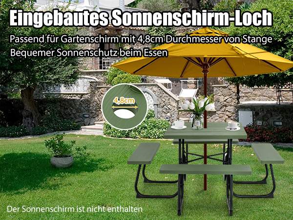Komplettes Picknicktisch Set
