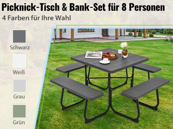 Komplettes Picknicktisch Set