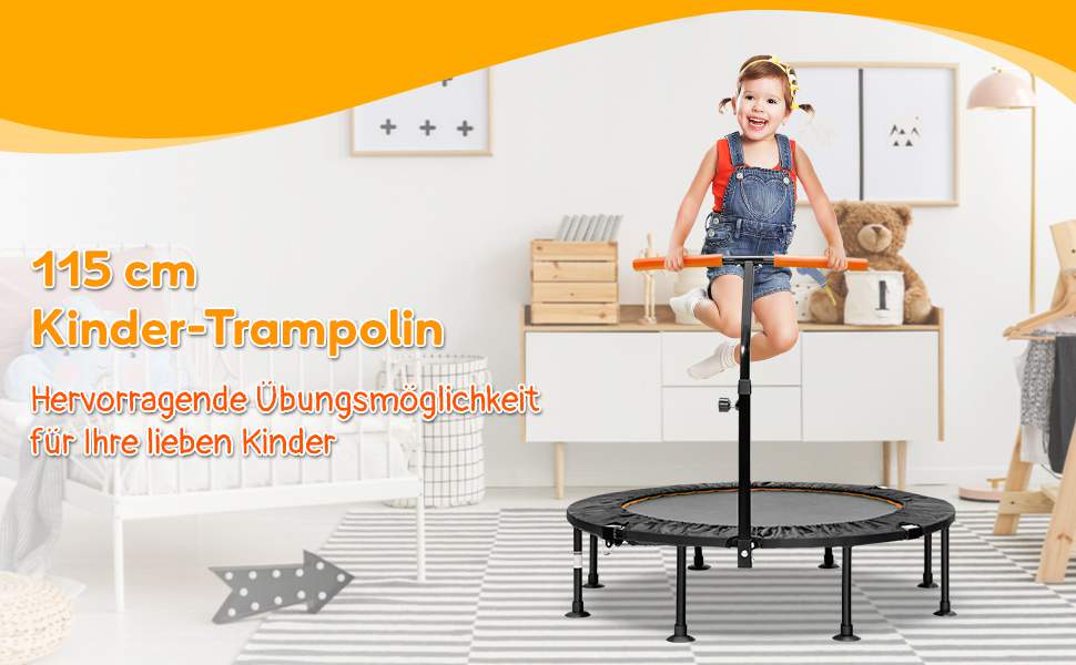 Höhenverstellbares Kindertrampolin