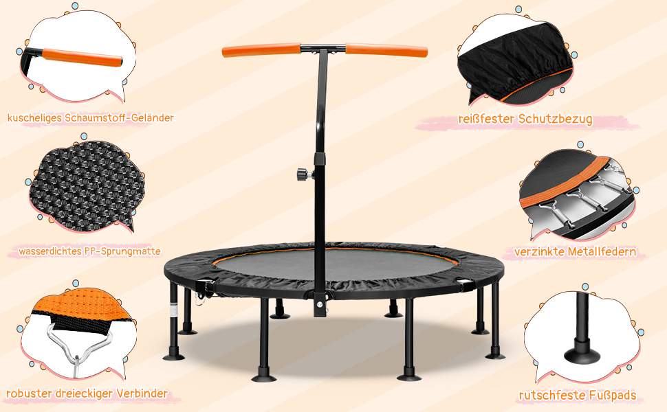 Höhenverstellbares Kindertrampolin