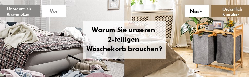 wäschekorb bambus
