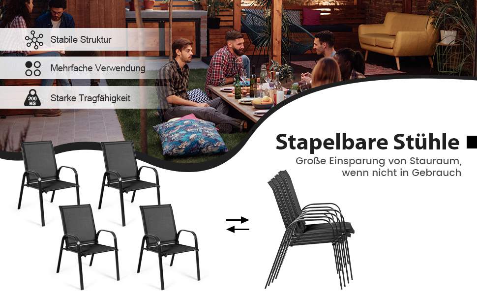 Wetterfester Gartenstuhl​