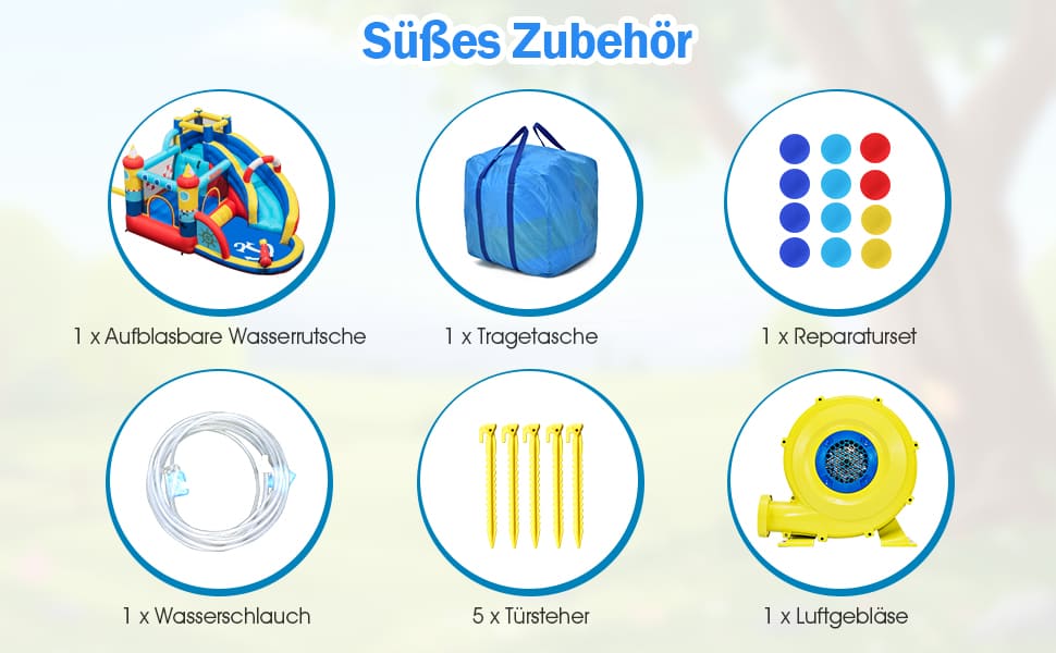 aufblasbare Wasserrutsche