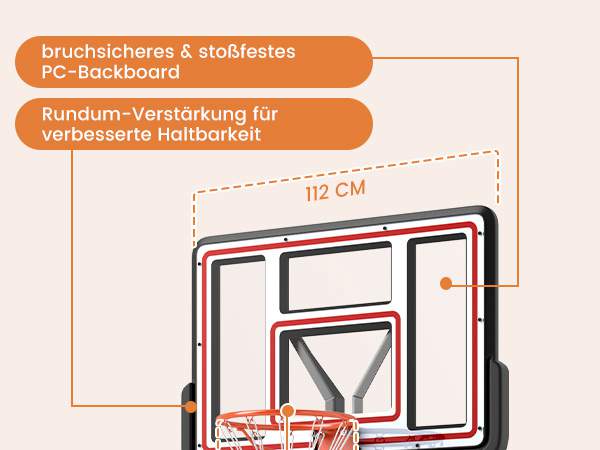 Höhenverstellbarer Basketballkorb