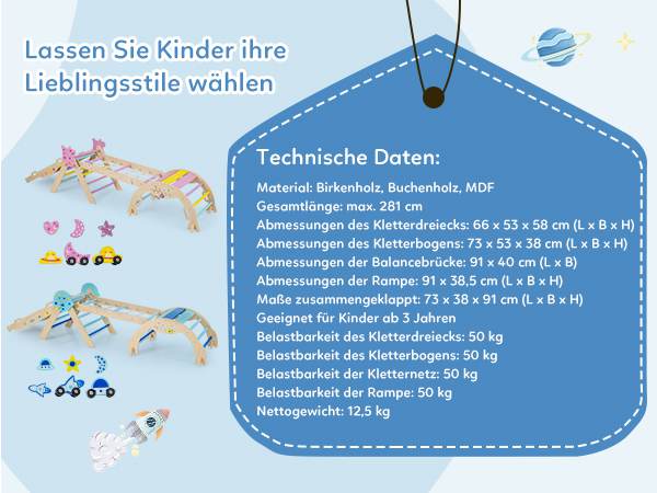 Vielseitiges Kletterdreieck