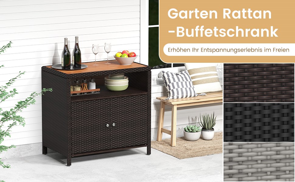 rattan aufbewahrungsorganisator für draußen