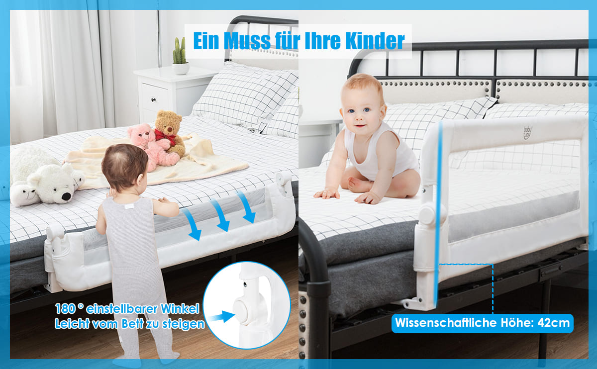 Baby-Schutzgitter für Doppelbett