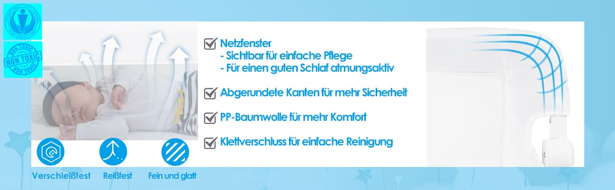 Herunterklappbares Bettgitter für Kleinkinder
