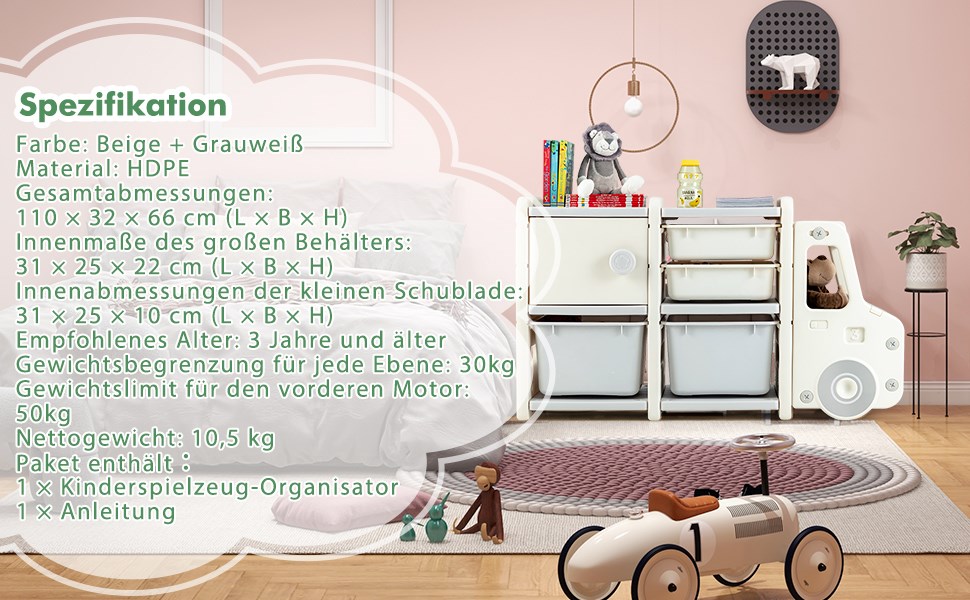 Spielzeugregale mit Behältern