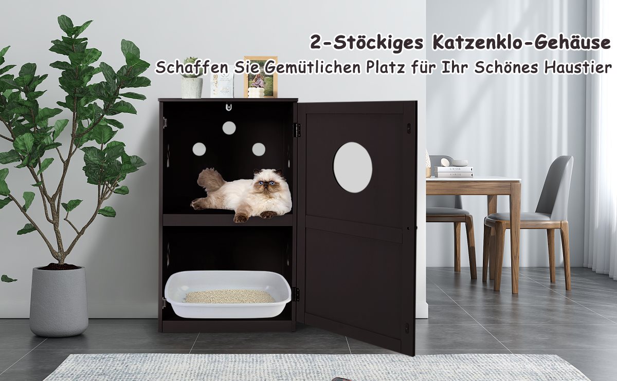private katzentoilette mit eingang