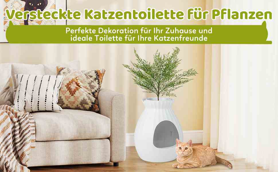 Dekorative Katzentoilette