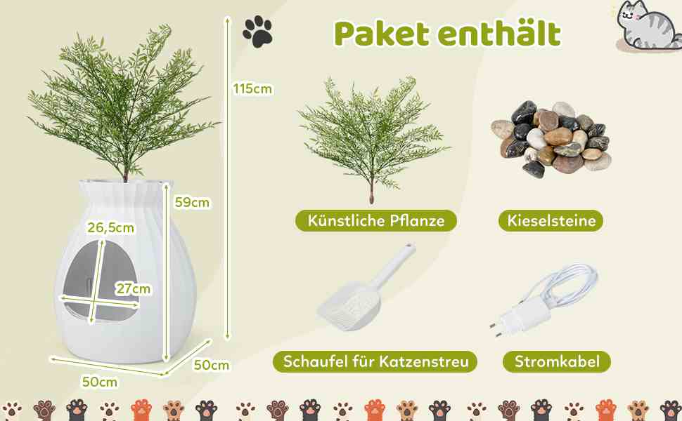 Dekorative Katzentoilette