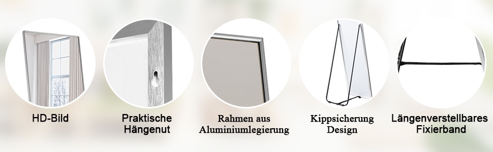 Ganzkörperspiegel wandmontage
