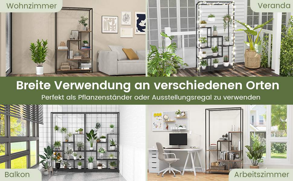 Platzsparende Zimmerpflanzenhalter